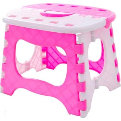 Portable Plastic Folding Chair Taburete Plegable Stool for Living room Outdoor Camping Fishing Blue / Pink Free Shipping