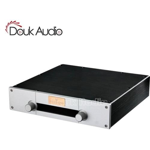 Douk Audio Preamplifier Chassis Aluminum Enclosure DIY Cabinet Silver Panel W320*H70*D300mm