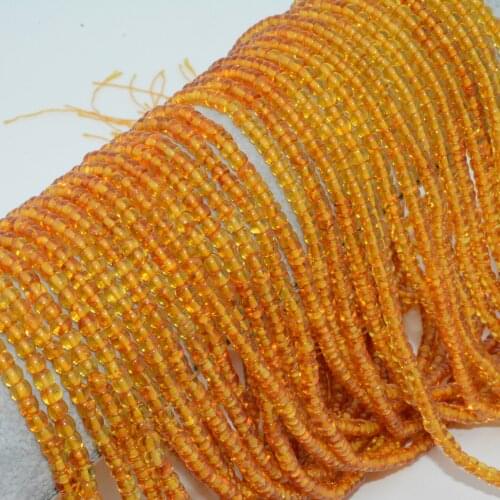 Natural Baltic Light Congac Amber Irregular Rondelle Beads 4.3mm-4.5mm