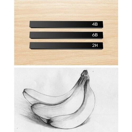 6 Pcs Professional Charcoal Pencils Compressed Square Sticks Sketch Pencils for Sketching Shading Drawing Artists DIY HCCY