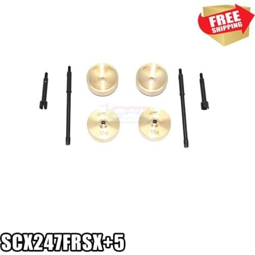 RC Radio control car Extended front CVD head, rear axle, copper rotary counterweight combo option upgrade parts