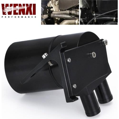 Black Aluminum Alloy Reservior Oil Catch Can Tank with radiator hose for BMW N20/N26 WX-TK59