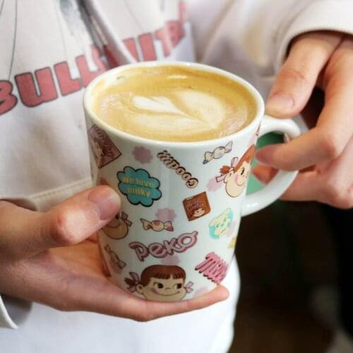 Pink Sweet Mug Girl Heart Tea Cup Milk Cup