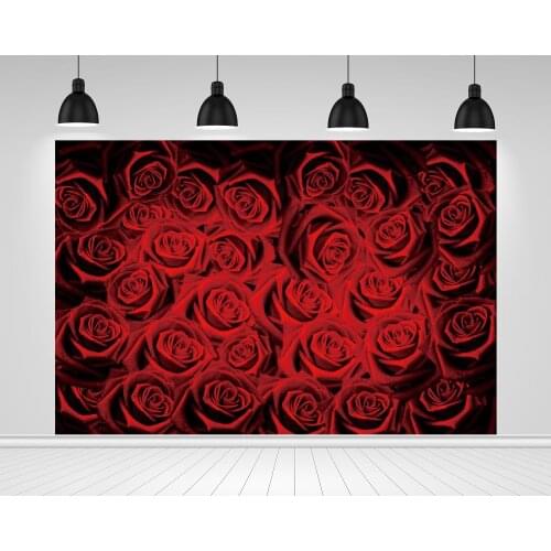 Scopiso Wedding Photocall Red Rose Flower Curtain Baby Shower Birthday Valentines Day Photography Backdrop Studio Background