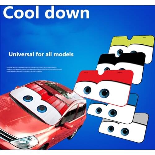 Windshield Sunshades Eyes Uv Shield Car Window Sunshade Cover Cute Car Sun Shade Auto Sun Visor Car-covers Protection 6 Color