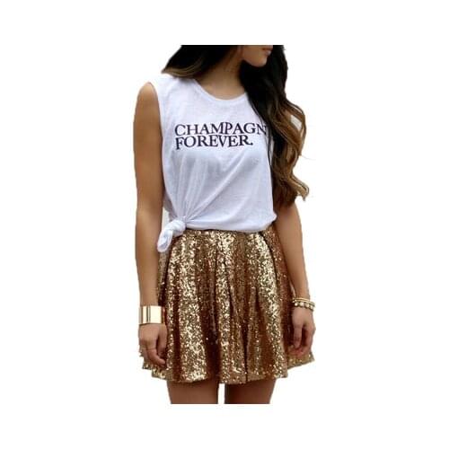 Wedding Skirt Sequin Short Skirt A-line 3 Colors Plus Size Sexy Skirts for Girls Evening Accessories Cocktail Party Skirts 2021