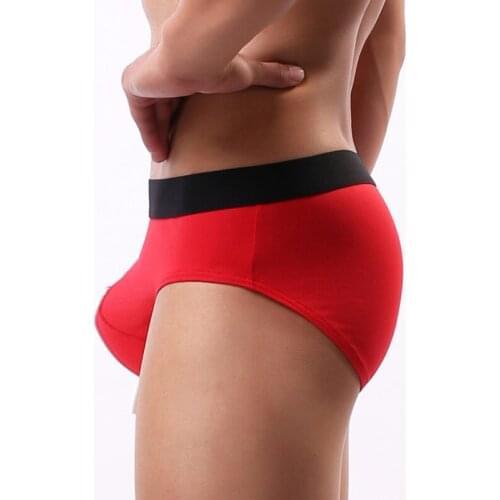 Mens Underwear Briefs Men Solid Cotton Panties Bikini Hombre Slip Underpants Male Sexy Penis Pouch Briefs Jock Strap Plus Size