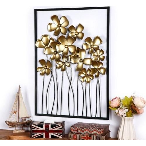 Iron Metal Wall Decoration Creative Home Lilac Wall Hanging Modern Light Luxury Model Room TV Sofa Background Wall Decoration