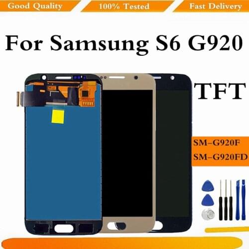TFT For SAMSUNG S6 G920F LCD Display Screen Touch Panel Digitizer For Samsung S6 G920 Display Screen For Samsung Galaxy S6 LCD