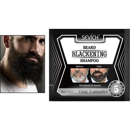 1/5pcs Beard Blackening Shampoo Dye Beard Into Black Fast Beard Darkening Shampoo Natural Black Shampoo For Beard
