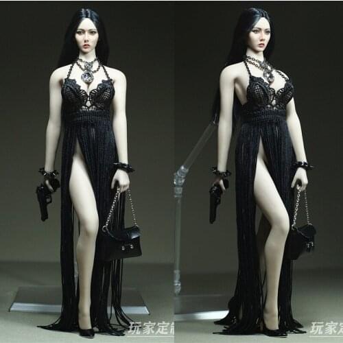 1:6 woman doll clothing clothes accessories black rope dress sexy temperament royal sister 12 inch woman doll available
