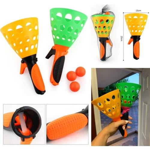 1 Pairs Double Butt Ping Pong Ball Outdoor Sports Game Toy Launch Throw Catch Ball Set Parent-Child Interactive Toys