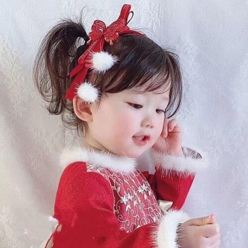 1PCS Ancient Style Hanfu Ethnic Style Mink Fur Fabric Bowknot Streamer Tassel Headband Hair Accessories 22