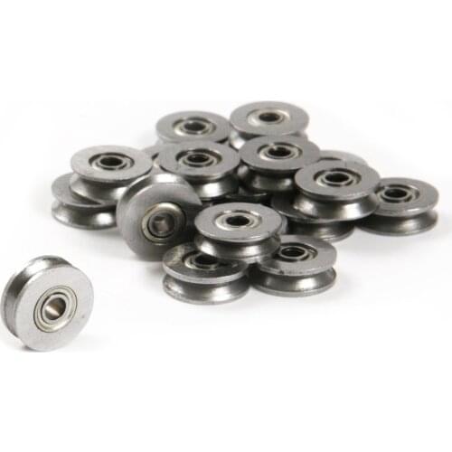 10pcs 624ZZ 4mm V Groove Sealed Guide Pulley Rail Ball Bearing 4x13x6mm