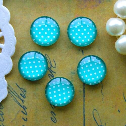 12mm 25mm 14mm 16mm 18mm 20mm Photo Glass Cabochons Round Cameo Set Handmade Settings Dot 08