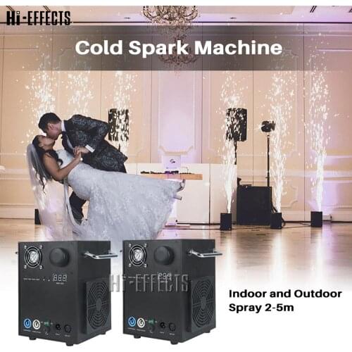 2pcs/lot Cold Spark Machine DMX512 Fireworks Fountain Machine Professional Stage Lighting Effect Spray 5M for Party Wedding