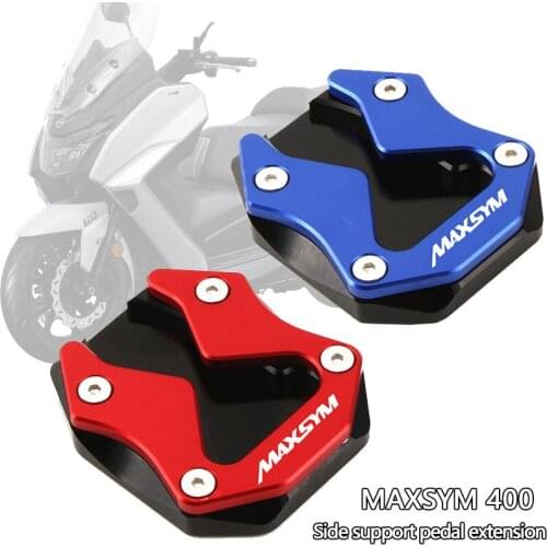 2021 For SYM MAXSYM 400 MAXSYM400 Motorcycle Accessories Kickstand Foot Side Stand Extension Pad Support Plate Enlarge Stand