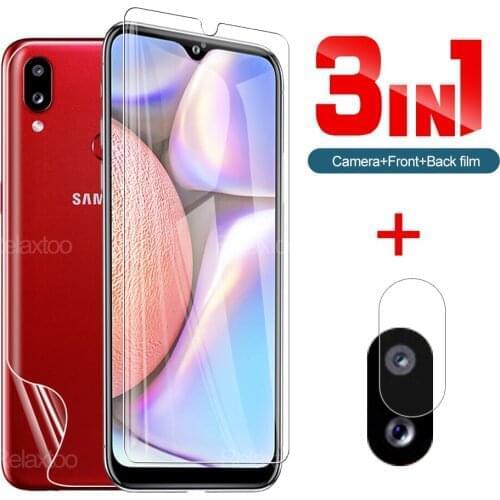 3-in-1 Tempered Glass And Hydraulic Film For Samsung Galaxy A10 Protector For Samsung Galaxy A10s A10e A11 A20s Camera Lens Film