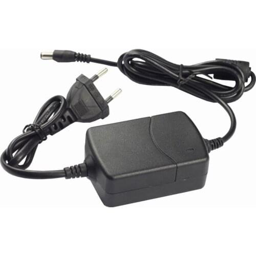 12V 2A EU Plug Dual Cable AC DC Adapter AC100-240V to DC 12V Two Wire Power Supply Charger 5.5mm x 2.1-2.5mm for LED Strip/CCTV
