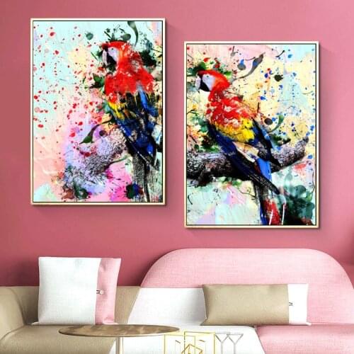 Diy Diamond Painting Color Parrot Bird Full Diamond Square Round Diamond Embroidery Animal 5d Cross Stitch Decoration Home