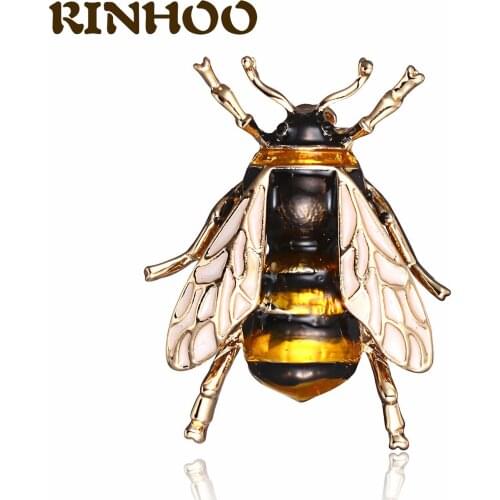 Colorful Insect Brooches Cute Bee Brooch Gold Color Enamel Pin Fashion Party Dress Accessories High Quality Jewelry Gift Unisex