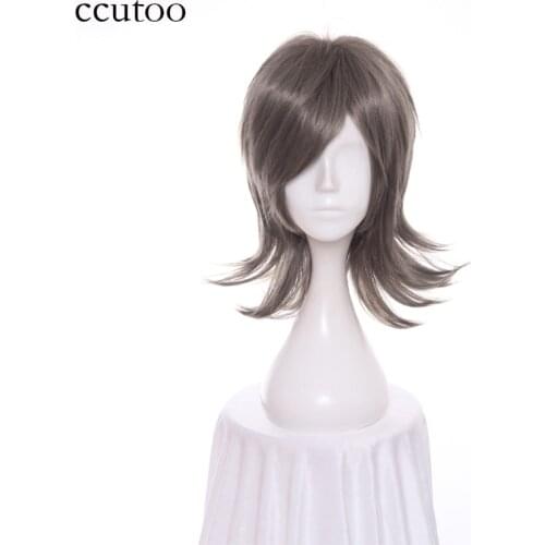 Ccutoo 35cm Grey Short Fluffy Layered 252 Hiiro no Kakera Kutani Ryou Synthetic Hair Cosplay Wig Heat Resistance Fiber