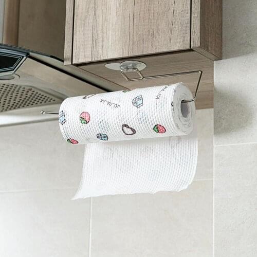 Stainless Steel Kitchen Toilet Paper Holder Rack Hanging Bathroom Roll Paper Holder Towel Rack Stand Home Organizer