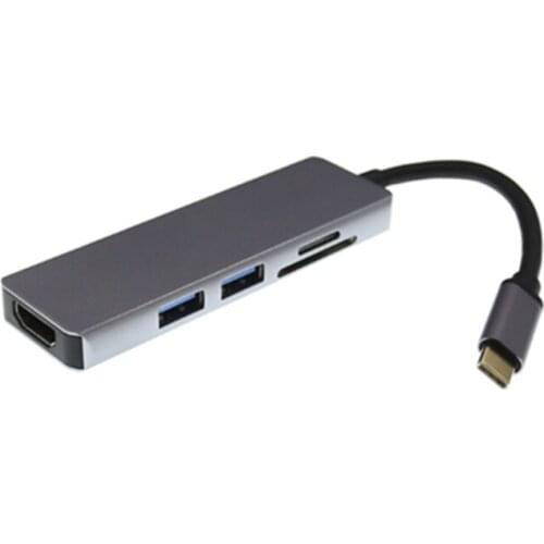For MacBook Pro Hub Thunderbolt 3 Docking Station USB C Hub USB C to HDMI Adapter USB C Multi-function Adapter r19