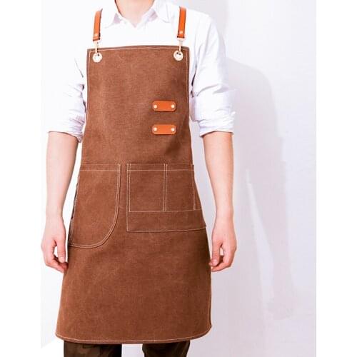 Barista Apron Kitchen Household Denim Barber Florist Male and Female Work Clothes