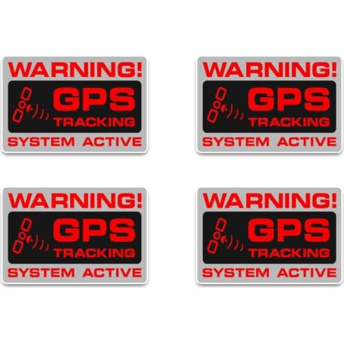 Fuzhen Boutique Decals Exterior Accessories Waterproof Warning GPS Tracking Police System Car Stickers Decal Window Bumper