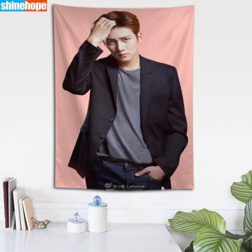 Custom Ji Chang Wook Tapestry Eco-Friendly HD Print Background Cloth Bedroom Wall Hanging Tapestries Decor Washable Not Fade