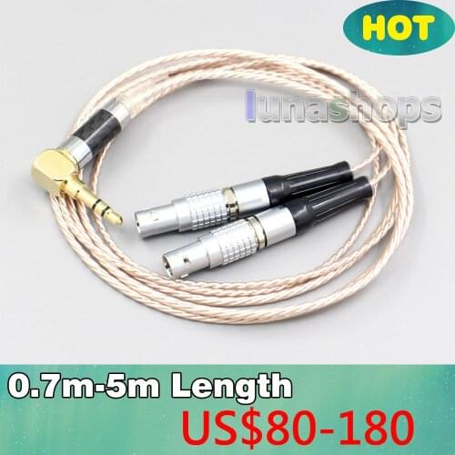 Hi-Res Brown XLR 3.5mm 2.5mm 4.4mm Earphone Cable For Focal Utopia Fidelity Circumaural Headphone LN006897