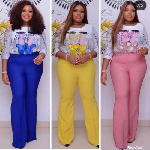 2 Piece Sets 2021 African Clohtes For Women New Arrival Spring Summer African Print Two Pieces Sets Top Pants Africa Clothing