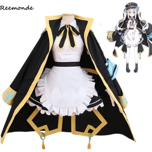 Game Yin Yang Master Cosplay Costume Onmyoji Kagura Uniform Lolita Maid Skirt Dress Apron Coat Synthetic Wigs Hair Women Girl