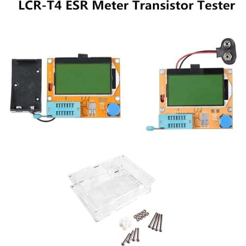 LCR-T4 ESR Meter Transistor Tester Diode Triode Capacitance SCR Inductance For MOMOS/PNP/NPN LCR 12864 LCD Screen Tester