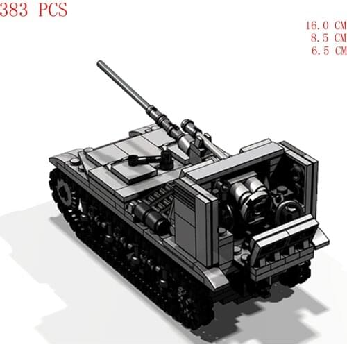 Hot military WWII Germany Italy army Lightning war Thermont self-propelled artillery vehicles technic weapons Blocks bricks toys