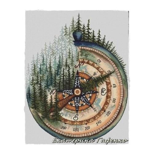 Mbroidery Canada Compass How to Transfer Counted Cross Stitch Pattern with 100% Cotton Floss