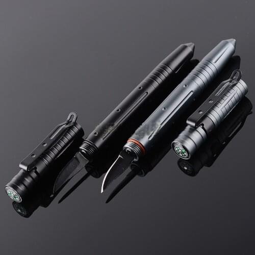 Multi-function pen, multi-function knife, with compass, tactical pen, outdoor self-defense products, glass smasher