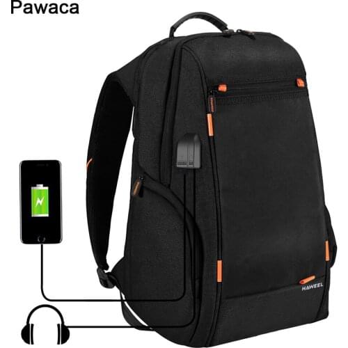 Pawaca Fashion Men Women Backpack for Laptop USB Port Travel Backpack Large Capacity College Student School Backpack