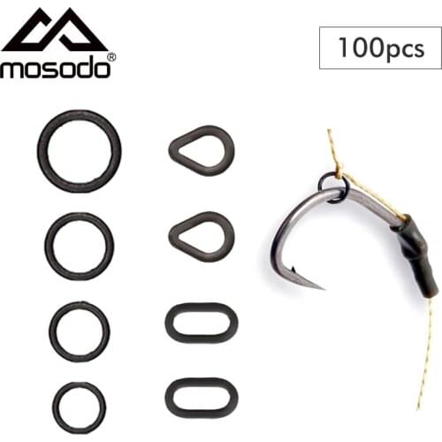Mosodo Carp Fishing Rig Rings O Rings Quick Change Oval Rings for Hair Rigs Terminal End Tackle Fishing Accessories 100pcs