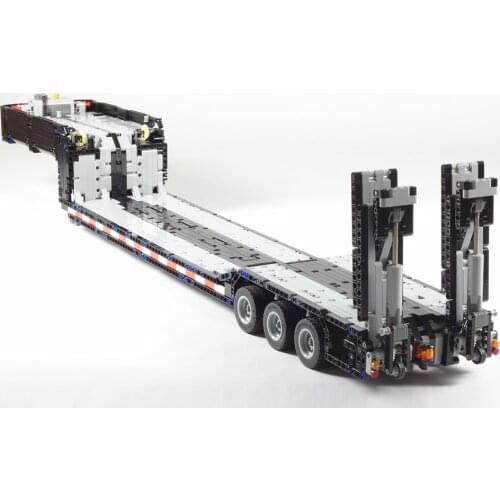 NEW Technic RC Power Mobile RC low loader with ramps Carriage Towing Head MOC Building Blocks Bricks DIY Toys Kids Toys