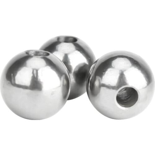 1pcs M60 Stainless steel solid drilling hole steels ball through holes smooth sphere perforated balls