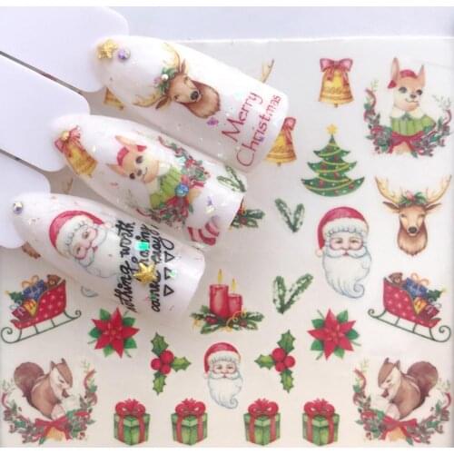 Sell At A Low Price! Nail Sticker Multiple Designs Art Christmas Style Sticker Winter Nail Decoration For Salon