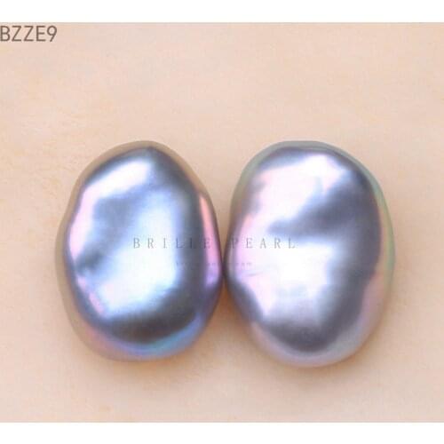 BaroqueOnly 9-12mm irregular baroque pearl beads natural freshwater gray pearl for diy Pearl earrings jewelry macking BZZE