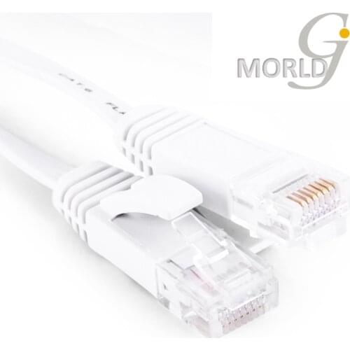 1M cat6 flat network cable White RJ45 Ethernet cable Unshielded Twisted Pair Cheap Price