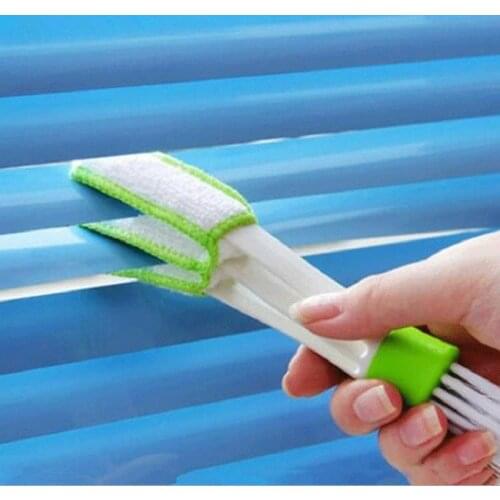 Dust Removing Keyboard Brush Double Head Car Air Conditioner Outlet Louver Window Cleaning Instrument Pocket Clean Hand Tools