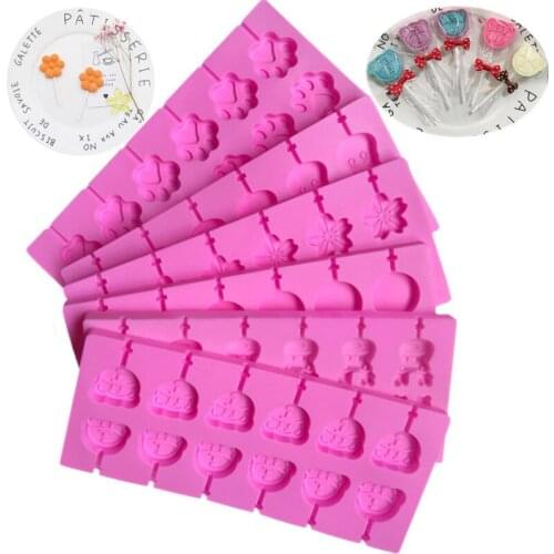 Silicone Chocolate Mold Star Series Lollipop Mold with 20 Rod
