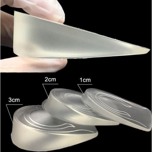 Silicone Gel Height Increase Insole Heel Lifting Inserts Shoe Foot Care Protector Elastic Cushion Arch Support Insert for Unisex