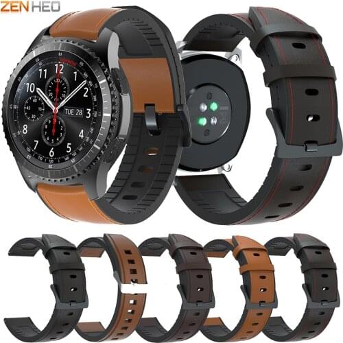 Silicone Leather Watchband For Samsung Gear S3 Frontier/Classic Replacement Watch Band Strap For Samsung Galaxy Watch 46mm