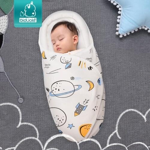 Baby swaddling bag pure cotton spring and summer newborn sleeping bag baby anti startle bag baby products